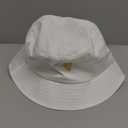 Heart Embroidery Bucket Hat 100% Cotton Smile Beach Hats Summer Travel Sun Hat Outdoor Cap (Heart White)