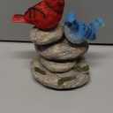 Ovewios Solar Garden Statues Outdoor Decor, Garden Sculptures Stones Statue Novelty Birds Figurine Decoration for Patio Yard Porch Art Home Decor