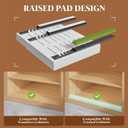 Seinloes 4 Pack Expandable Pull Out Cabinet Organizer 21"Deep With Raising Pad for Framed Cabinets,Upgrade 3 Slide Rails Slide Out Drawers,No Drill Roll Out Shelves,Adjustable Width 12.1"-20.4" White