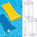 2 Pack Pool Float Anchor Fountain Anchor for Float Replacement Set with String Plastic Fillable Container for Above Ground Swimming Pool Entry System