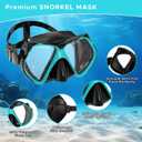 Snorkeling Gear for Adults, Dry Snorkel, Mask Set Adult, Diving Scuba Mask, Scuba Gear, Swimming Goggles with Nose Cover, Swim Freediving Tempered Glass Panoramic View Travel Packages