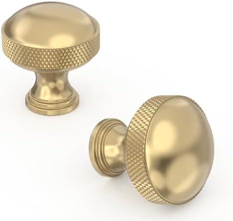 Asidrama 10 Pack Champagne Bronze Kitchen Cabinet Knobs Knurled Cabinet Pulls Hardware Zinc Knobs for Dresser Drawers