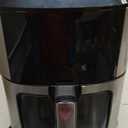 Kitchen Elite Air Fryer Stainless Steel with View Window, XL 8.5QT Large Airfryer, 8-in-1 Digital Control, 400F Temp Controls, Nonstick Dishwasher-Safe, Space-Saving, Roast, Broil, 1500W