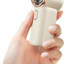 SWEETFULL Handheld Turbo Fan, 100-Speed Mini Fan with Digital Display, 12H Rechargeable Cooling, Portable for Travel & Outdoor Beige