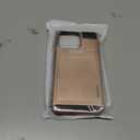 Vofolen Compatible with iPhone 16 Pro Max Case with Card Holder Dual Layer Heavy Duty Drop Protection Hidden Sliding Card Slot Slim Wallet Phone Case for Women Men, 6.9 Inch Rose Gold