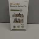 2 Tier Corner Bathroom Counter Organizer, Cosmetic Skincare Organizer, Bathroom Countertop Perfume Tray Vanity Organizer, Kitchen Spice Corner Storage Shelf (Black)