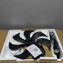 Depuley Outdoor Ceiling Fan with Light: 26" Caged Ceiling Fans with Remote App Control for Patio Kitchen Bedroom - Farmhouse Fandelier Flush Mount Lights Fixture Reversible 6 Speed Timer Black