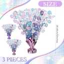 3 Pcs Disco Table Decorations Music Fans Foil Spray Centerpieces Singer Disco Ball Glitter Plastic Spray Table Centerpiece for Popular Birthday Party Decor Taylo bieber Birthday Gift