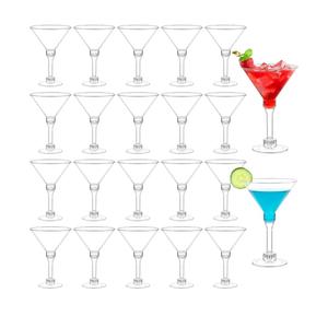 Kucoele 40 Pack Mini Plastic Martini Glasses, 5oz Disposable Cocktail Glasses Tall Party Cups for Wine, Champagne, Margarita