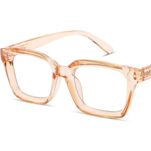 IBOANN Oversized Blue Light Glasses for Woman, Funky Fashion Glasses With Preppy Look, Reduce Screen Fatigue Computer Glasses