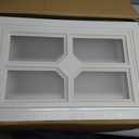 4 Pcs 20.7" 13.8" Garage Door Windows Inserts, Vinyl Window Frame and UV Resistant Acryl Glass, Garage Door Replacement Panels (Square Cross)