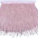 Feathers Fringe Trims 10Meters Ostrich Feathers Ribbon 8-10CM Tape Trimmings Sewing Costume