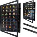 18*24 Large Black Shadow Box Frame with Removable Shelves,Shadow Boxes Display Cases for Small collectablesDeep Memory Box Display Case Trinket Shelf for CollectionCoinsMiniatures Figures