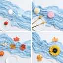 20 Pcs Baby Blue Cheesecloth Table Runner 10FT Romantic Cheese Cloth Table Runner Gauze Table Runners Rustic Runner for Wedding Birthday Party Engagement Bridal Baby Shower Spring Table Decoration