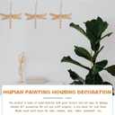 HEALLILY Blank Wooden Ornaments 50 Pcs Unfinished Wood Slices, Christmas Ornaments Wood Kit, Natural Wooden DIY Crafts with Rope for Xmas Holiday Hanging Decorations Wooden Dragonfly Decorations 1
