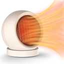 Portable Desk Heater,600W Energy Efficient Space Heater for Indoor Use,Safe and Quiet for Home and Office Use(Light Brown)