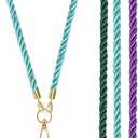 AUWESLS 9Pcs Soft Cotton Badge Lanyards for Women Teacher Lanyards for ID Badges for Women Cute Elastic Glasses Key Lanyard for Women Men Lanyard for Keys Include 6x Eyeglass Cords Pack of 3