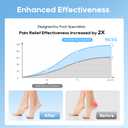 Plantar Fasciitis Night Splint Socks with Arch Support - Soft Plantar Fasciitis Relief Brace for Heel Spurs, Achilles Tendonitis & Foot Drop - Comfortable Sleep Foot Brace for Women and Men Gray-M