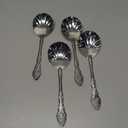 Cabilock 4Pcs Stainless Steel Serving Spoons 8.9 Inch Buffet Spoons for Kitchen Dining Stirring Dessert Coffee Ice Cream Sugar Tableware