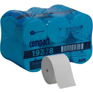 Georgia-Pacific Compact Coreless 2-Ply Recycled Toilet Paper by GP PRO (Georgia-Pacific), 19378, 1,500 Sheets Per Roll, 18 Rolls Per Case