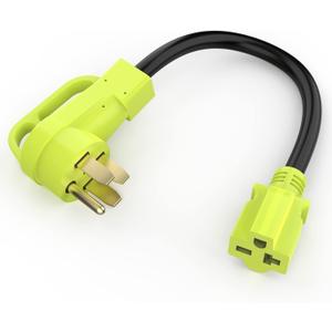 NEMA 14-50P to 6-20R/6-15R T-Blade Adapter, 4 Prong 250V 50A to 250V 20A 60-20/15R, 14-50 to 6-20R EV Dryer Plug Adapter, 1.5FT Heavy Duty Adapter Charger Cord for Generator Welder RV Dryer, ETL