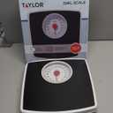 Taylor Battery Free Analog Scales for Body Weight, 330LB Capacity, Easy to Read Large 4.25-inch Dial, 10.3 x 10.6-inch Vinyl Mat Platform, Black
