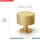 homdiy 20 Pack Gold Cabinet Knobs Solid Brushed Brass Cabinet and Drawer Knobs Kitchen Dresser Knobs for Desk Drawers Cupboard Hardware (1 Hole)