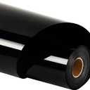 HTVRONT Black HTV Heat Transfer Vinyl Roll - 12" x 30Ft Iron On Vinyl for T-Shirts,HTV Vinyl Easy Cut & Weed, Black Heat Transfer Vinyl for All Cutting Machines