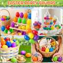 LINAYE 600PCS Plastic Easter Eggs Bulk Fillable, 6 Colors 2.3" Empty Eggs Bulk for Easter Eggs Hunts Party Favors Decorations, Classroom Prizes, Basket Stuffers