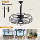 Waterproof Gazebo Fan 20" Smart Outdoor Ceiling Fans with Light