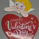 ogardeck Valentines Day Decorations Outdoor, 26" Metal Cupid Decorative Garden Stakes for Valentines Decor, Happy Valentine's Day Yard Sign Heart for Home Outside Lawn Porch Anniversary Wedding Party