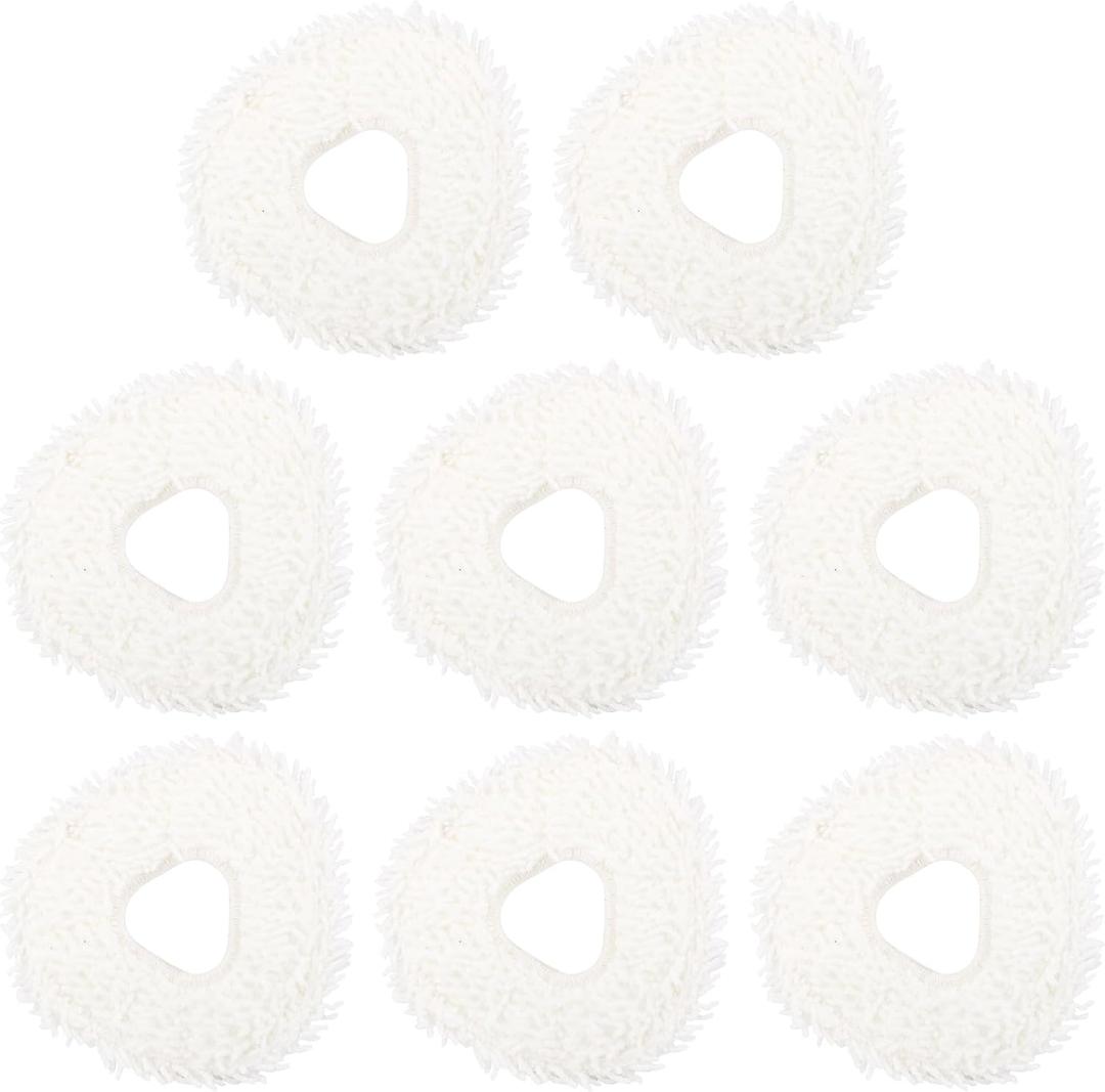 BOXOB 8pcs Replacement Mop Pads for Narwal Freo Pro X Ultra/Freo Z Ultra / T10 / J3 / J4, Premium Microfiber Washable Reusable Mop Cloth for Robot Vacuum Cleaner Accessories (White)
