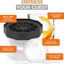 PREMIUM Ice Ball Molds (6-Pack), BPA Free 2.5 Inch Ice Spheres. Slow Melting Round Ice Cube Maker for Whiskey and Bourbon (Black)