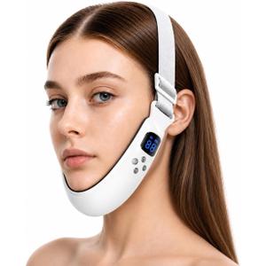 Electric Double Chin Device & V-Face Machine with 6 Modes and 12 Gear Adjustable Intensities - for Jawline Improve and Face Slimmer, Helps Obtain V-Line
