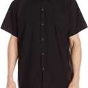 Chef Code Mens Kitchen Basic Cook ShirtUniform Cook Shirt (Black, M)
