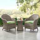 downluxe Outdoor Chair Cushions Set of 4 for Patio Furniture, Water-Resistant Patio Chair Cushions with Ties, High Density Foam Outdoor Seat Cushion, 17" X 16" X 2", Tropical Green Leaves