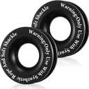 2 Pcs Winch Snatch Recovery Ring Block Pulley 66, 000 Lbs Compatible for SUV UTV ATV Off-Road Vehicle and Truck Pulley Towing Ring for Synthetic Rope and Soft Shackle (Black)