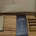 Astercook Deep-Carbonized Bamboo Cutting Boards for Kitchen with Wood Storage Stand, Reversible Charcuterie & Chopping Boards with Juice Grooves and Easy-Grip Handles, Knife-Friendly, Kitchen Gift