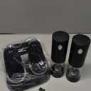 CIRCLE JOY Electric Salt and Pepper Grinder Set Automatic Salt and Pepper Grinder Set with Easy-to-Carry Charging Base and LED Light, USB Rechargeable, Upgrade External Adjustable Coarseness