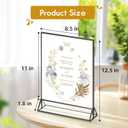 8.5x11 Picture Frame Black Acrylic Sign Holder Double-Sided Display Stand for Wedding Signs Table Numbers Menu Holders Pack of 6