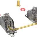 DUROCK Stabilizers V3, Screw in Stabilizers with 2u, 6.25u, 7u Wires, PCB Mount for Mechanical Keyboards (Smokey 80% Kit)