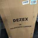 DEZEX Telescoping Ladders 16.5 FT Aluminum Ladder - One-Button Retraction Collapsible Extension Ladder for Home, Outdoors, RV, Attic & Loft, Lasts 330 LBS with 2 Triangle Stabilizers, 