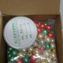 200pcs Christmas Mini Balls Ornaments Imitation Pearl Miniature Xmas Tree Hanging Decorations Colorful Glitter Balls for Christmas Holiday Party Decor(Red, Green, Gold, Sliver)