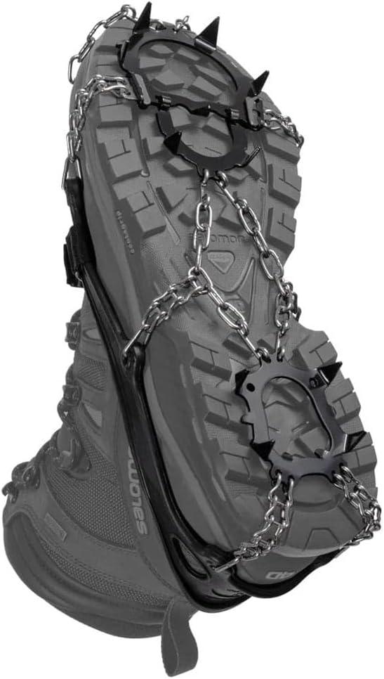 Hillsound Trail Crampon I Ice Cleat Traction System for Beginner & Experienced Winter Trail Hiking (Black)