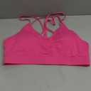 RUNNING GIRL Strappy Sports Bra for Women Sexy Crisscross Back Light Support Yoga Bra with Removable Cups White, XXL