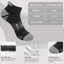 YSense Ankle Socks for Women Men, Thick Cushioned Running Athletic Cotton Socks with Moisture Wicking Low Cut No Show