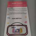 DLseego Love Heart Leopard Carrying Case for Switch 2017 Accessories Set, Portable Carrying Case with 1 Soft TPU Shell & 1PCS Plush Heart Pendant & 12 Slots & 4PCS Cat Paw Thumb Grips Caps- Purple