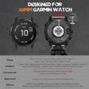 Bandletic Compatible with Garmin Instinct Watch Bands, Survival Paracord Woven Nylon Strap Quick Fit 22mm Watch Band for Fenix E/8/7/6/5/Forerunner 965/955/945/935/745/Epix 2/Approach S70/S62/S60
