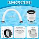 4 Pack 1.5'' Diameter Flexible Pool Sand Filter Pump Hose Set 2 Way Connector 1.5'' to 1.5'' and 2 Type B Hose Adapters for Above Ground Pools Filter Pump and Saltwater Systems (40 Inches)