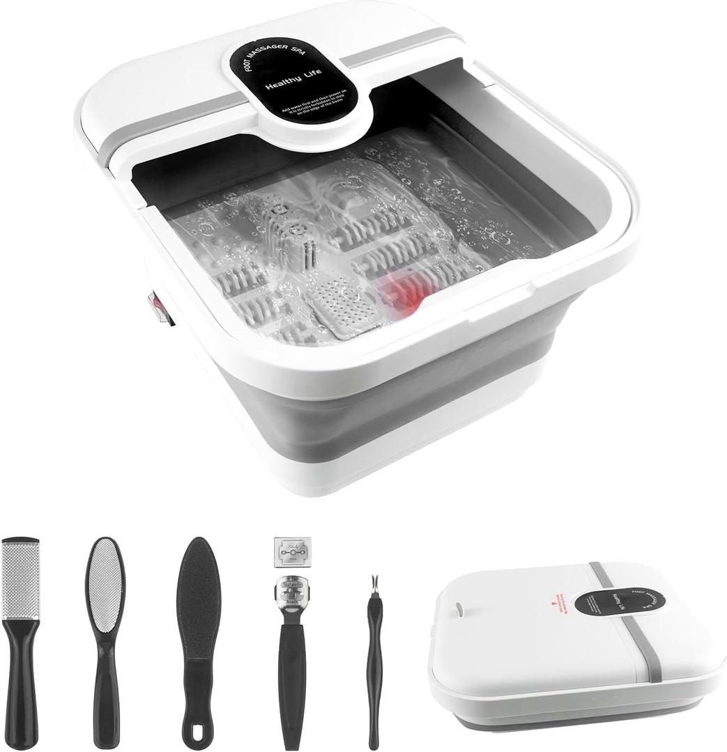 Mom Christmas Gifts for Women, Mens Gifts for Dad - Pedicure Foot Spa, Foot Spa Bath Massager with Heat, Collapsible Bath Soak Tub, Portable for Any Casual Scene to Help You Relax